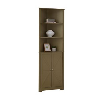 Kings Brand Furniture Tall Wooden Corner Cabinet
