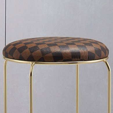 Kings Brand Furniture Carmilla Upholstered Counter Height Stool with Footrest