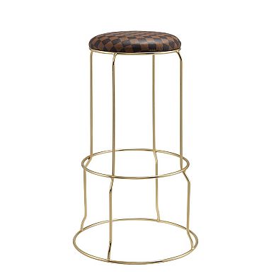 Kings Brand Furniture Carmilla Upholstered Counter Height Stool with Footrest