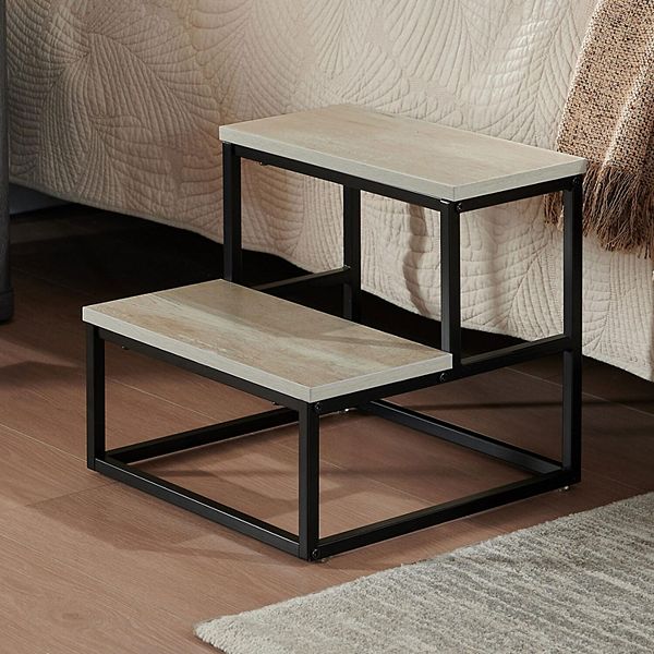 Kings Brand Furniture Axel 2-Step Step Stool Lightweight, Durable ...