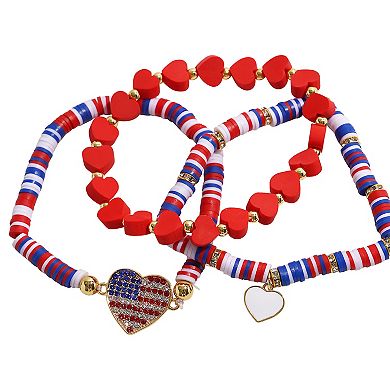 3-Pack Americana Stretch Bracelet Set