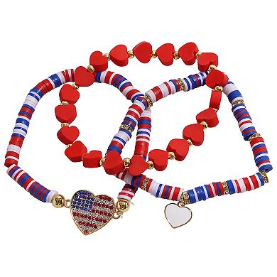 3-Pack Americana Stretch Bracelet Set