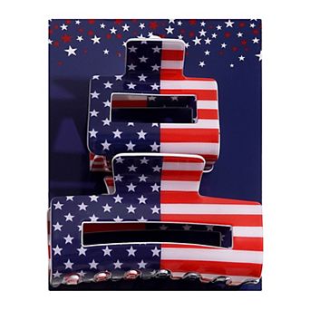 2 pc Flag Claw Clip Set