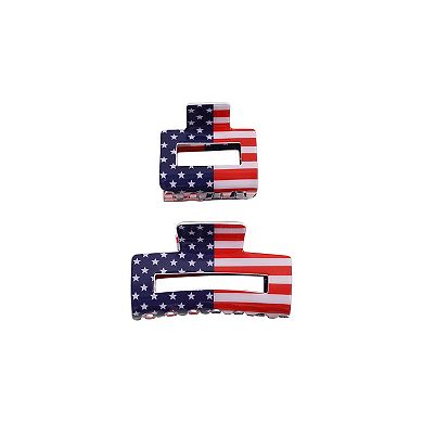 2-Piece Flag Claw Clip Set