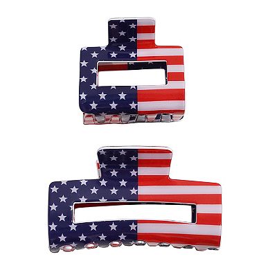 2-Piece Flag Claw Clip Set