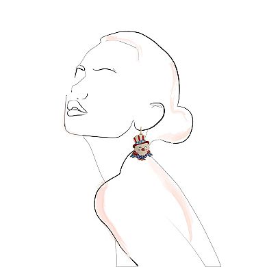 Gold Tone Americana Eagle Earrings