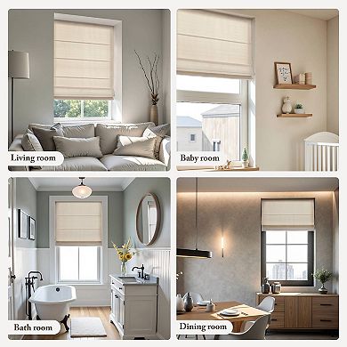 Madison Park Galen Matte Room Darkening Cordless Roman Shade