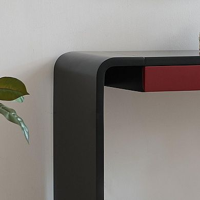 Kings Brand Furniture Yuma Wooden Rounded Silhouette Console Table