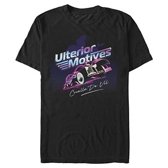 Men's Disney's 101 Dalmatians Cruella De Vil Ulterior Motives Graphic Tee
