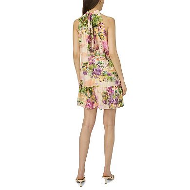 Women's MSK Sleeveless Halter Neck Ruffle Hem Mini Dress