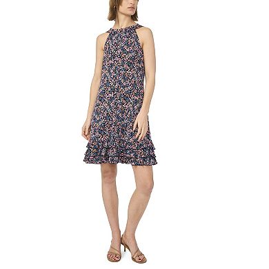 Women's MSK Sleeveless Halter Neck Dress with Ruffle Hem