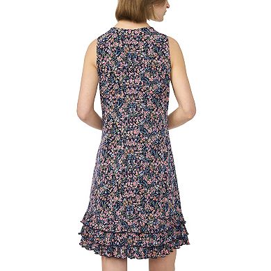 Women's MSK Sleeveless Halter Neck Dress with Ruffle Hem