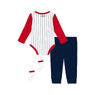 Baby Boy Under Armour 2-Piece Long Sleeve Baseball Bodysuit & Pants Set