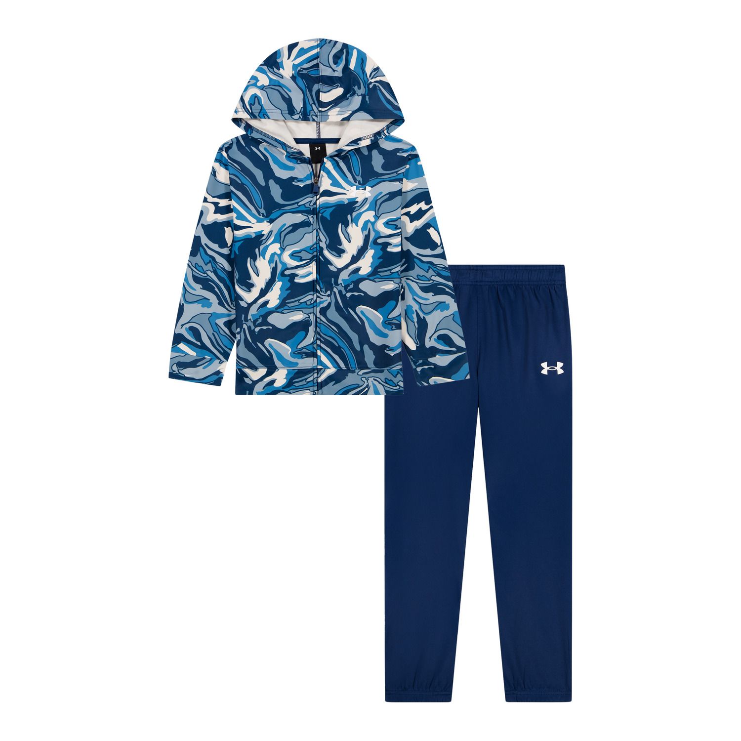 Детский комплект Under Armour: худи на молнии и брюки, цвет: Синий — фото 1