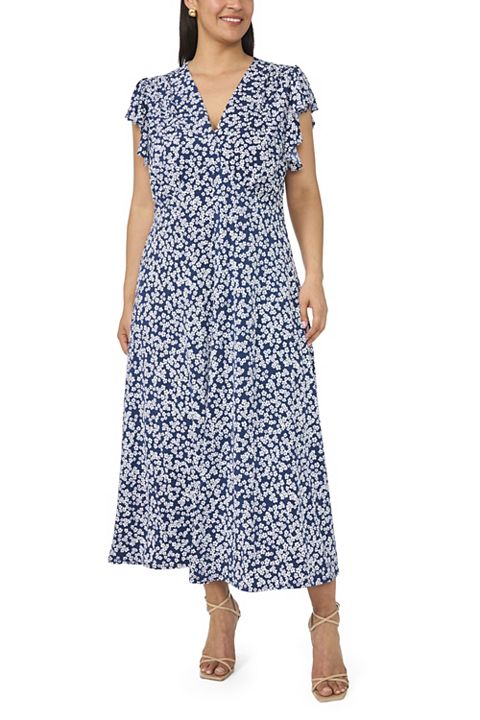 Женские платья MSK Plus Size MSK Flutter Sleeve Midi Dress with Godets