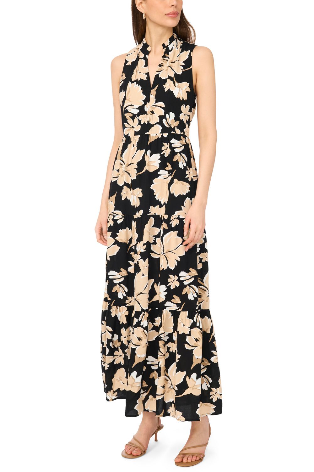 Женские платья MSK Sleeveless V-Neck Tiered Maxi Dress