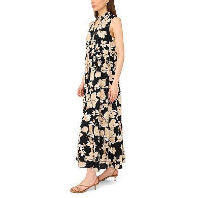 Women's MSK Sleeveless V-Neck Tiered Maxi Dress