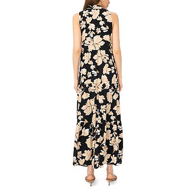 Women's MSK Sleeveless V-Neck Tiered Maxi Dress