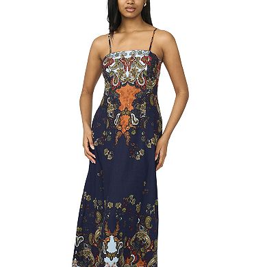 Women's MSK Square Neckline Maxi Dress with Straps