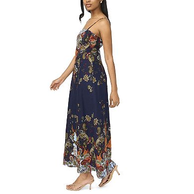 Women's MSK Square Neckline Maxi Dress with Straps