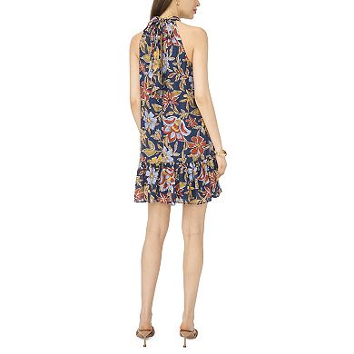 Women's MSK Sleeveless Halter Neck Dress with Ruffle Hem
