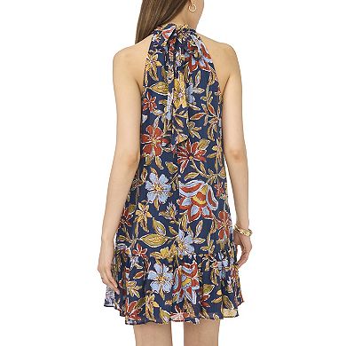 Women's MSK Sleeveless Halter Neck Dress with Ruffle Hem