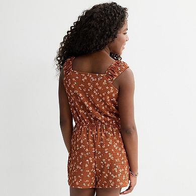 Girls 7-20 SO® Textured Tank Romper in Regular & Plus Size