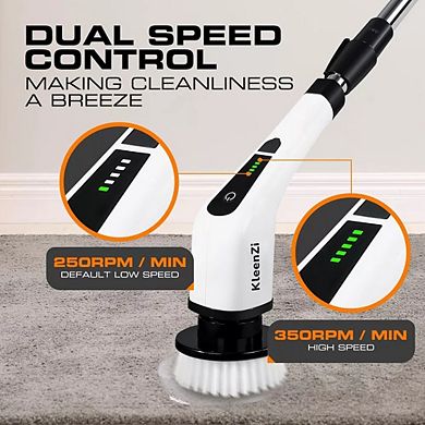 Electric Spin Scrubber Cleaning Brush 8 In 1 with Adjustable Handle. For Windows, Bathrooms, Cars