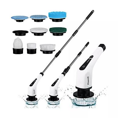 Electric Spin Scrubber Cleaning Brush 8 In 1 with Adjustable Handle. For Windows, Bathrooms, Cars