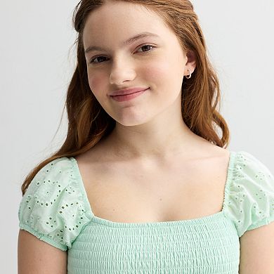 Girls 7-16 Sea + Skye Tiered Smocked Dress