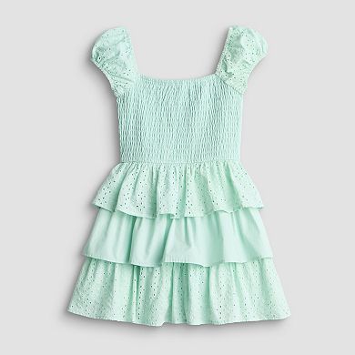 Girls 7-16 Sea + Skye Tiered Smocked Dress