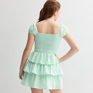 Girls 7-16 Sea + Skye Tiered Smocked Dress