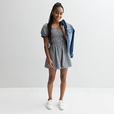 Girls 7-16 Sea + Skye Smocked Romper
