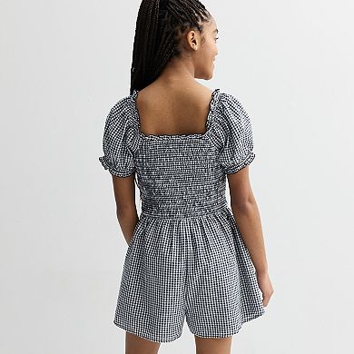 Girls 7-16 Sea + Skye Smocked Romper