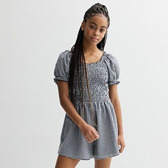 Girls 7-16 Sea + Skye Smocked Romper