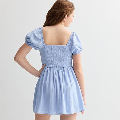 Girls 7-16 Sea + Skye Puff Sleeve Dress