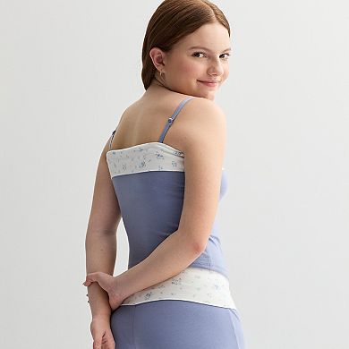 Girls 7-16 Sea + Skye Foldover Tube Top with Removable Straps