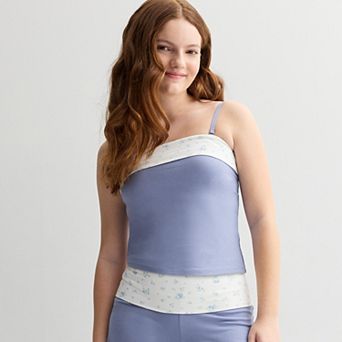 Girls 7-16 Sea + Skye Foldover Tube Top with Removable Straps
