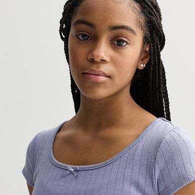 Girls 7-16 Sea + Skye Scoopneck Ribbed Tee