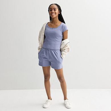 Girls 7-16 Sea + Skye Scoopneck Ribbed Tee