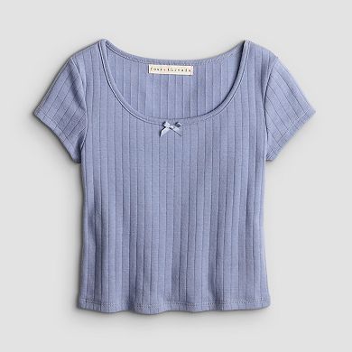 Girls 7-16 Sea + Skye Scoopneck Ribbed Tee