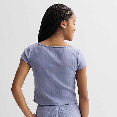 Girls 7-16 Sea + Skye Scoopneck Ribbed Tee