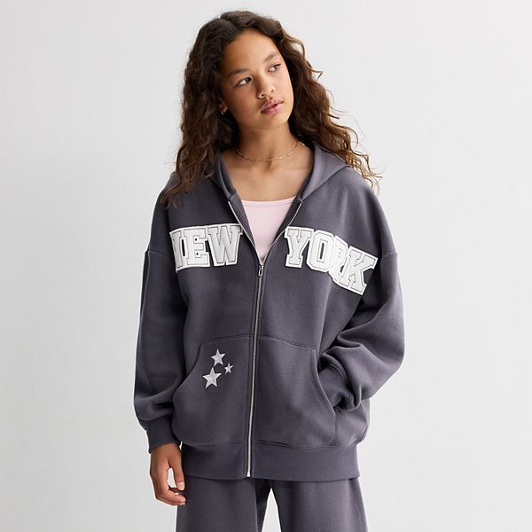 SABLE HILLS EYE ZIP HOODIE パーカー 4D Girls 7-16 Sea + Skye Fleece Zip Up Hoodie