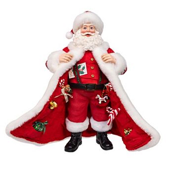 Kurt Adler 10.5-Inch Fabriché Santa Figurine Table Decor