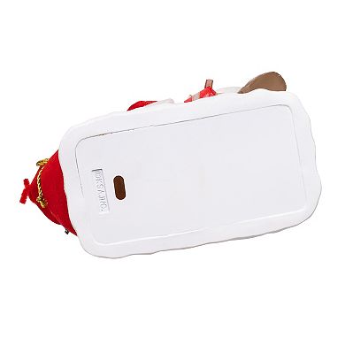 Kurt Adler 8.5-Inch Fabriché Santa Figurine Table Decor on Sled