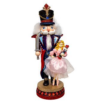 Kurt Adler 15-Inch Nutcracker Prince with Clara Figurine Table Decor