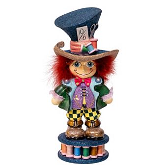 Kurt Adler 13-Inch Alice in Wonderland Mad Hatter Nutcracker Table Decor