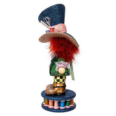 Kurt Adler 13-Inch Alice in Wonderland Mad Hatter Nutcracker Table Decor