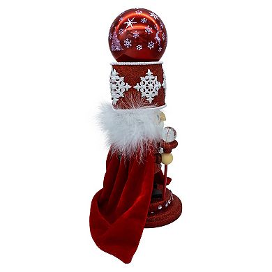 Kurt Adler 14.5-Inch Musical Nutcracker With Water Globe Figurine Table Decor