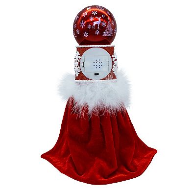 Kurt Adler 14.5-Inch Musical Nutcracker With Water Globe Figurine Table Decor